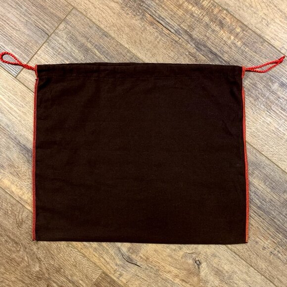 Coach Dust Bag Brown w/Logo Purse Shoes Handbag Cover Red Drawstring 16" X 13" - Picture 2 of 2